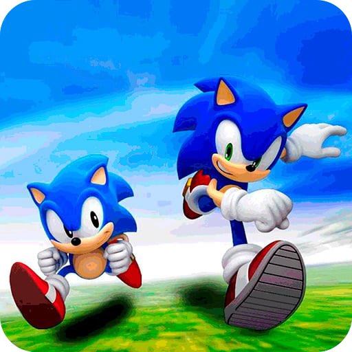 Sonic é rápido como um relâmpago - puzzle online