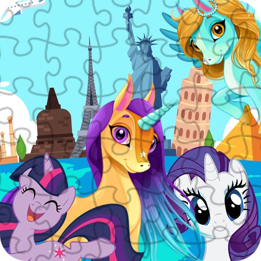 Unicorns Travel The World Puzzle
